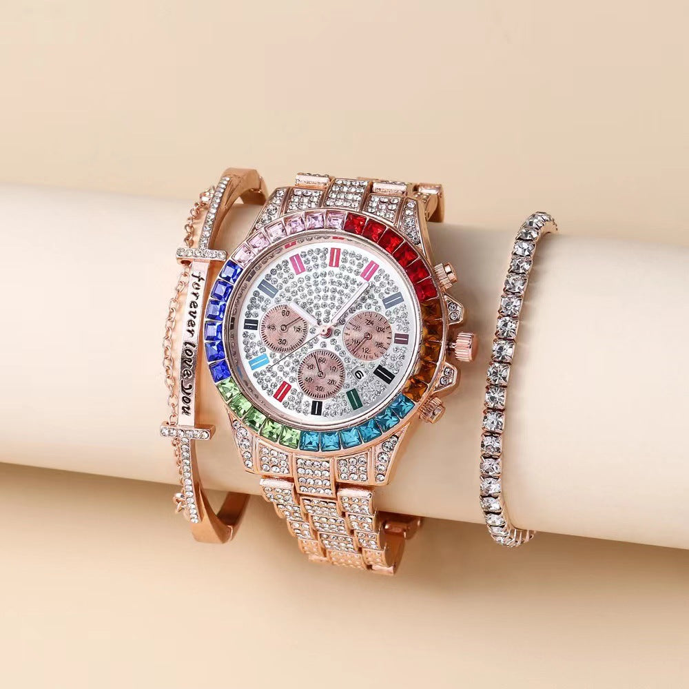 Crystal Accented Bangle Watch