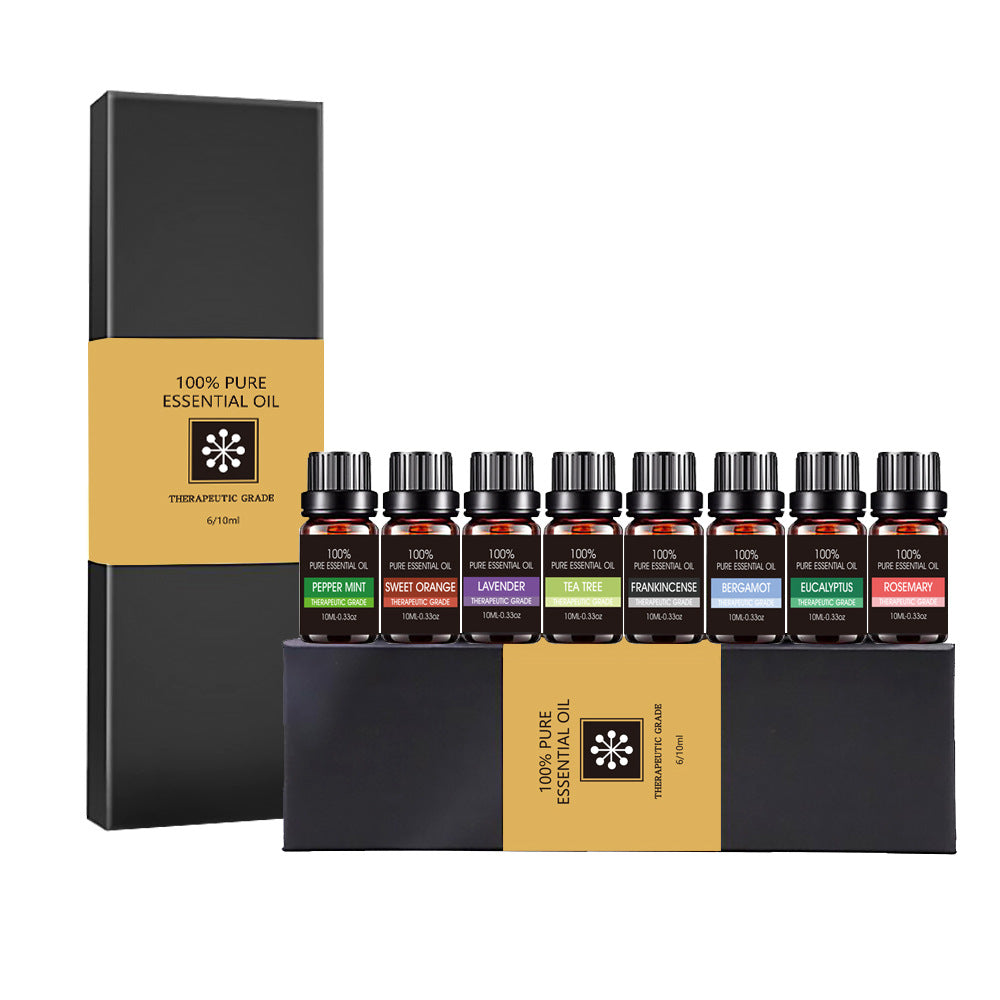 Natural Therapeutic Grade Aromatherapy Oil Gift Kit for Diffuser