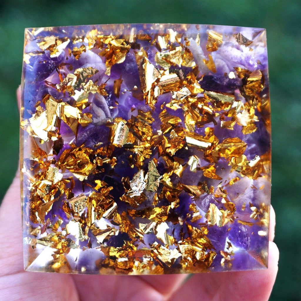 Tiger Eye Orgonite Pyramid