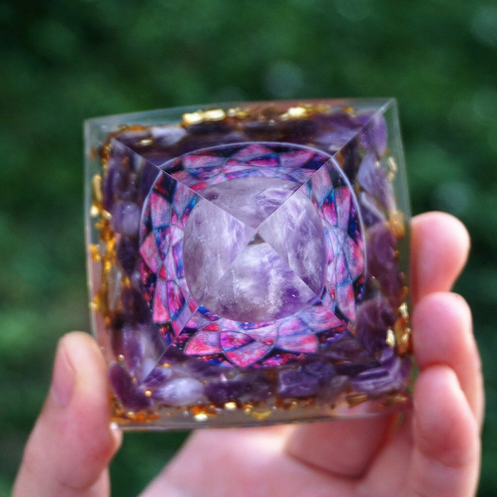 Tiger Eye Orgonite Pyramid