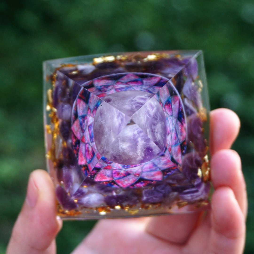 Tiger Eye Orgonite Pyramid