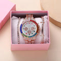 Crystal Accented Bangle Watch