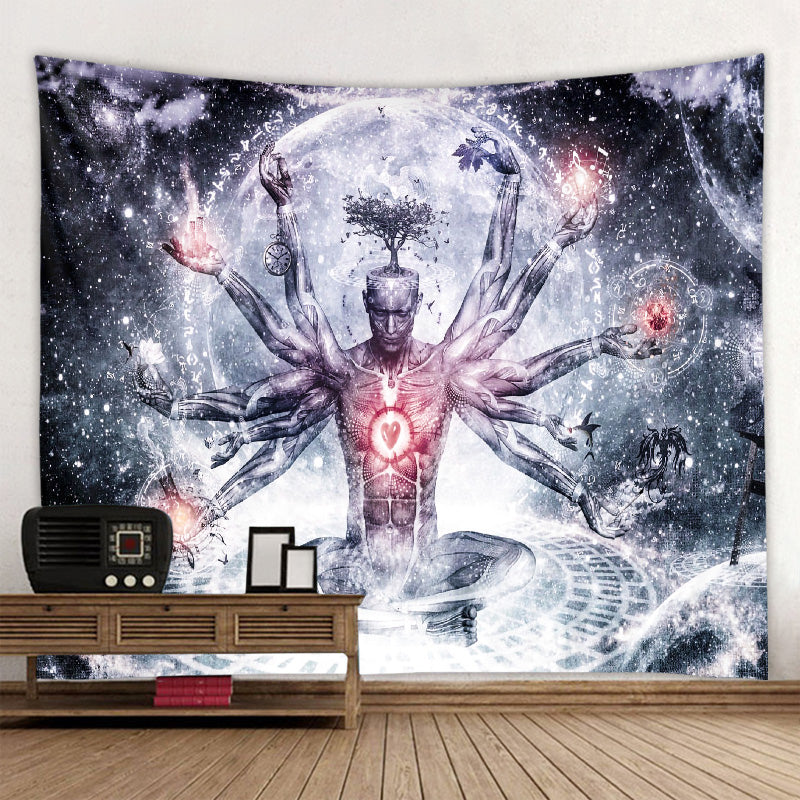 Boho Yoga Meditation Colorful Chakra Decorative Tapestry Wall Hanging