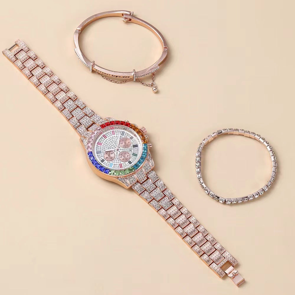 Crystal Accented Bangle Watch