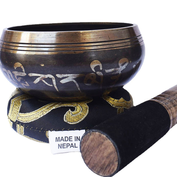 Bible Black Bowl Meditation Yoga Healing Meditation Bowl for Relaxation