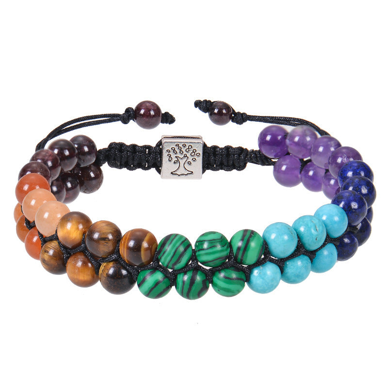 healing crystal chakra bracelet for men and women