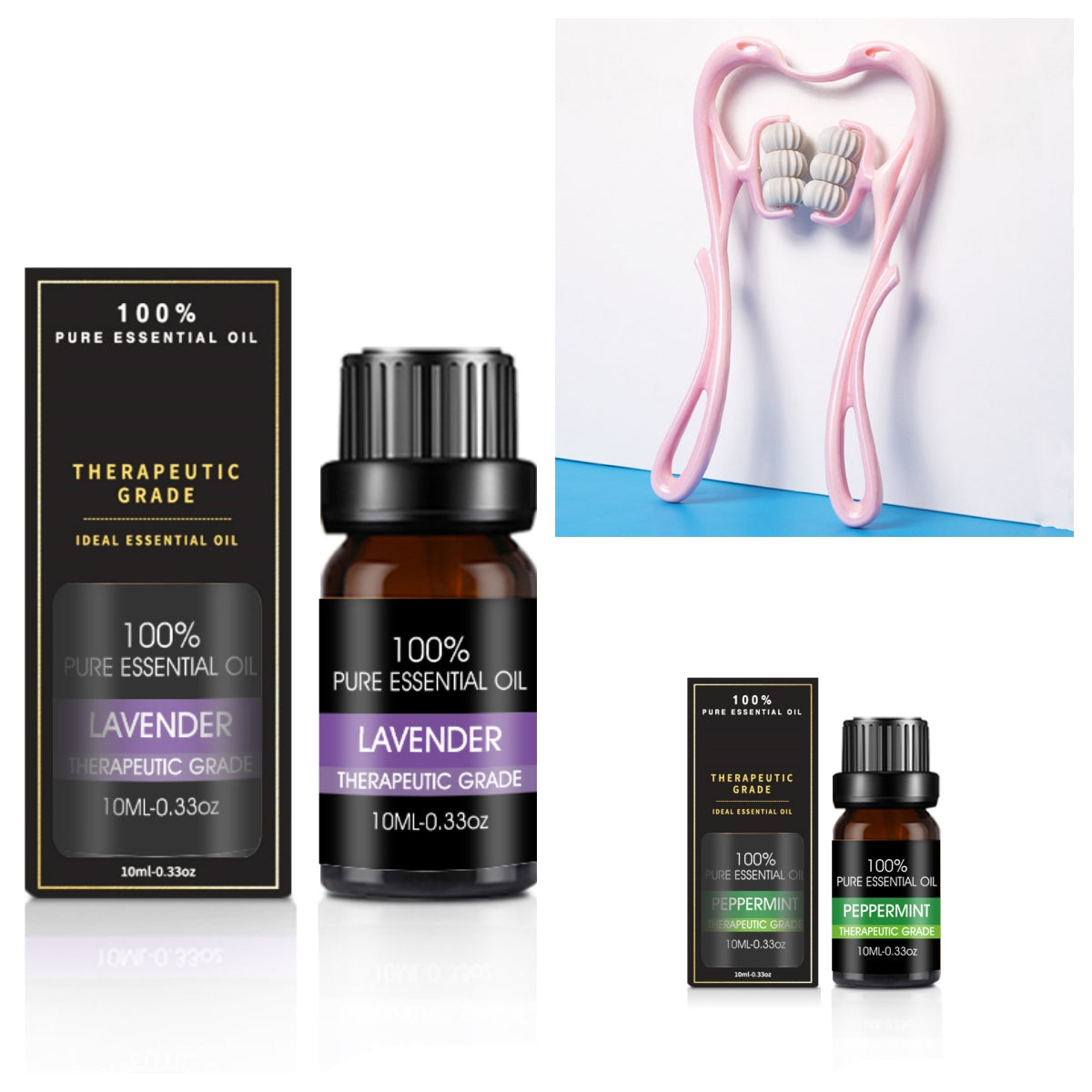 Natural Therapeutic Grade Aromatherapy Oil Gift Kit for Diffuser