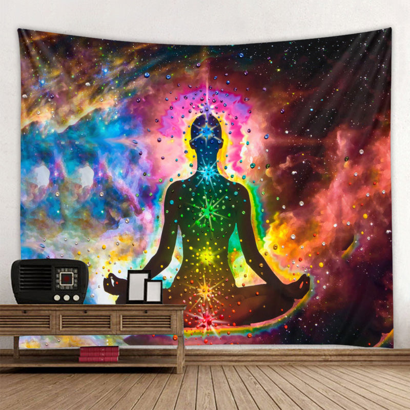 Boho Yoga Meditation Colorful Chakra Decorative Tapestry Wall Hanging