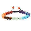Elastic crystal bead bracelet close-up