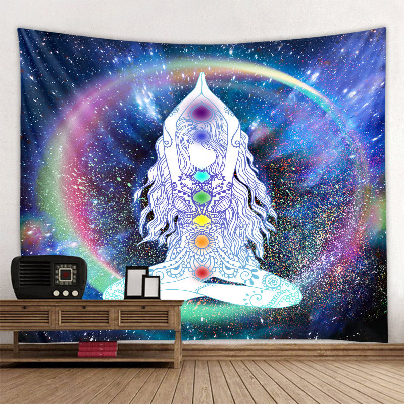 Boho Yoga Meditation Colorful Chakra Decorative Tapestry Wall Hanging