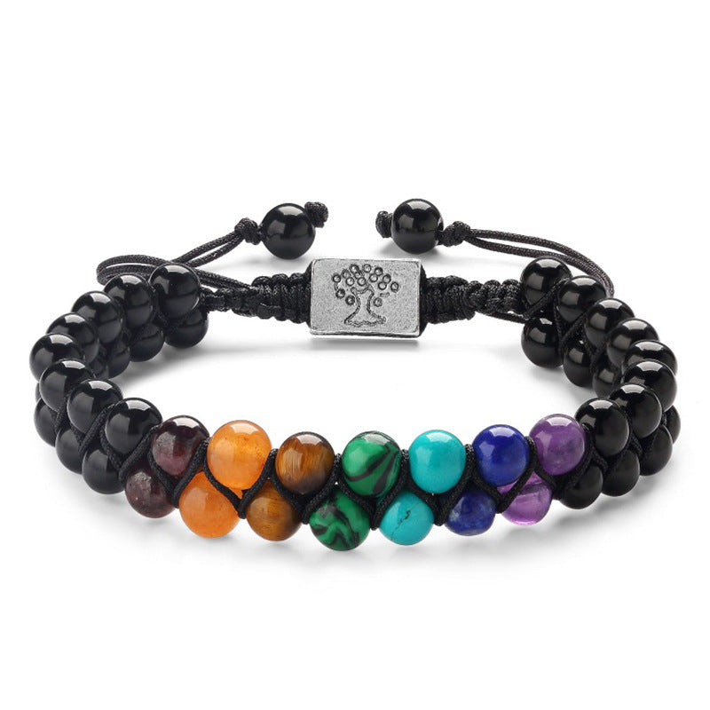 healing crystal chakra bracelet for men and women