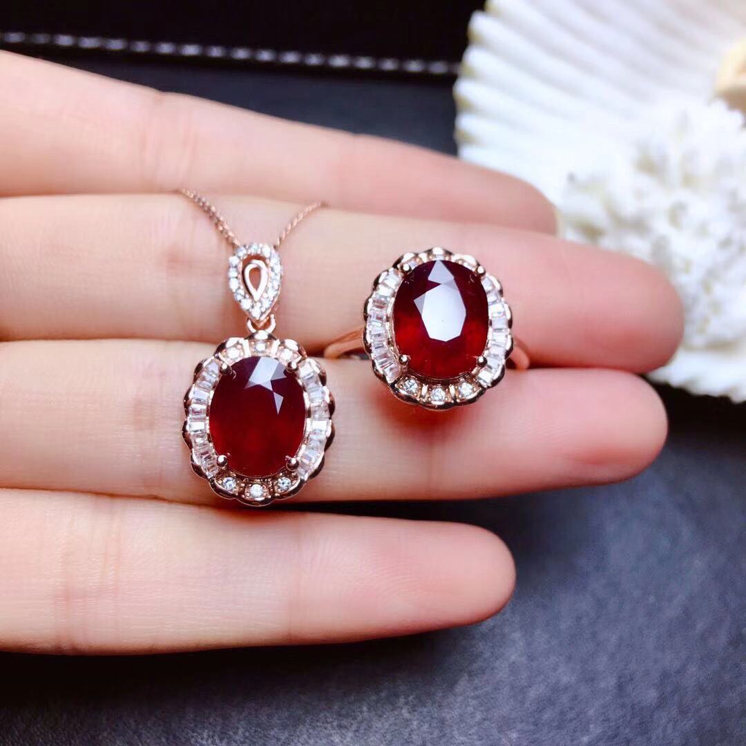 bridal ruby ring pendant