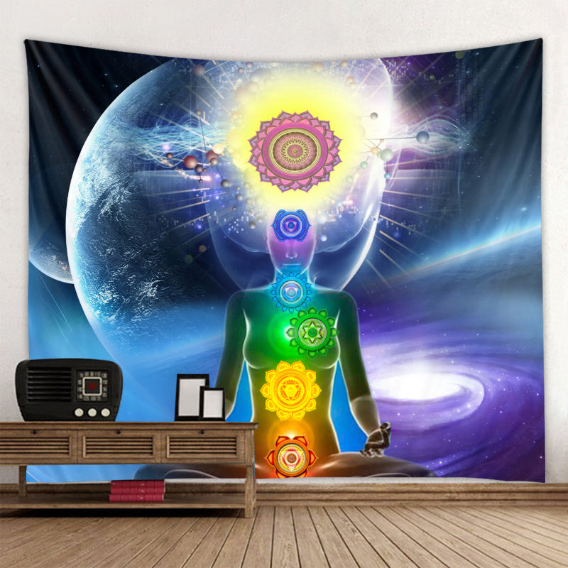 Boho Yoga Meditation Colorful Chakra Decorative Tapestry Wall Hanging