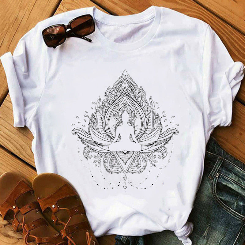 zen style printed tee
