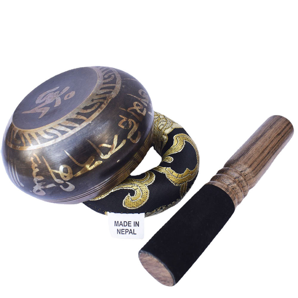 Bible Black Bowl Meditation Yoga Healing Meditation Bowl for Relaxation