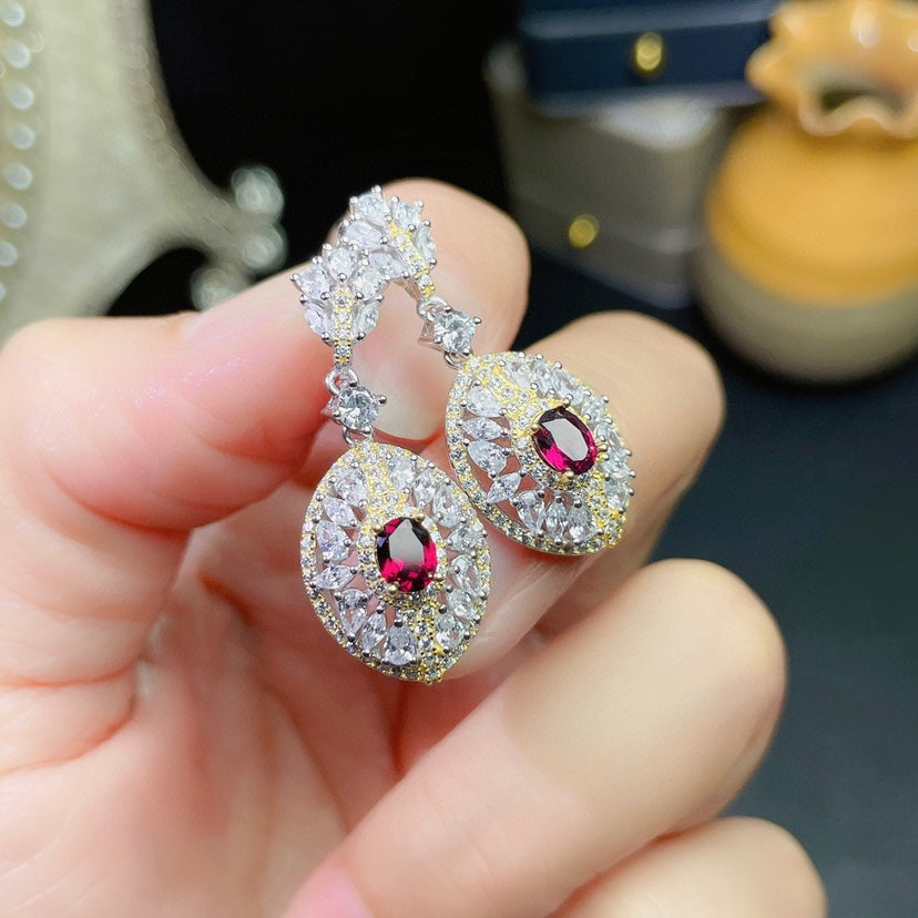 Magnesia Aluminum Gemstone Earrings for Women