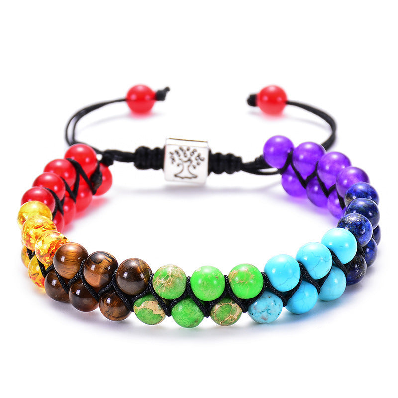 meditation bracelet with 7 chakra stones