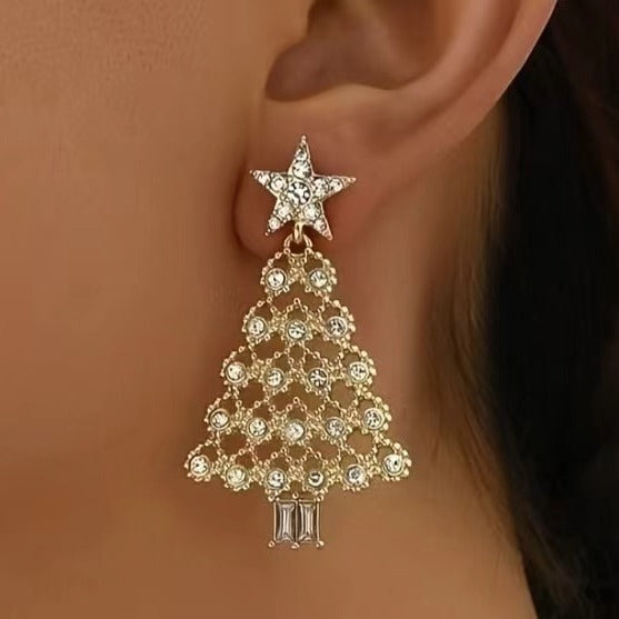 lightweight christmas earrings colorful crystal jewelry