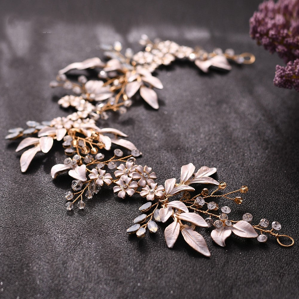 cute korean hair clip with crystal design