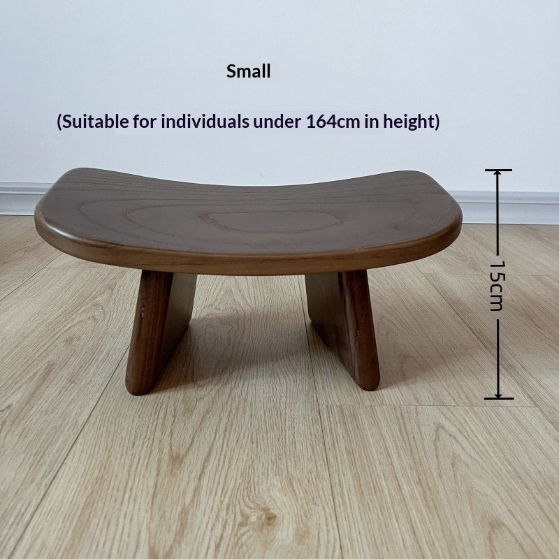 Ergonomic Solid Wood Meditation Stool