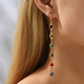women round beaded earrings colorful jewelry