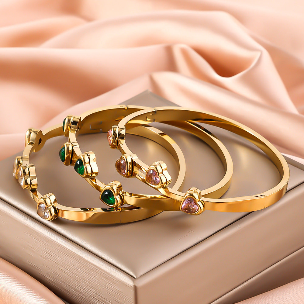 women love design bracelet with multicolor crystals elegant jewelry