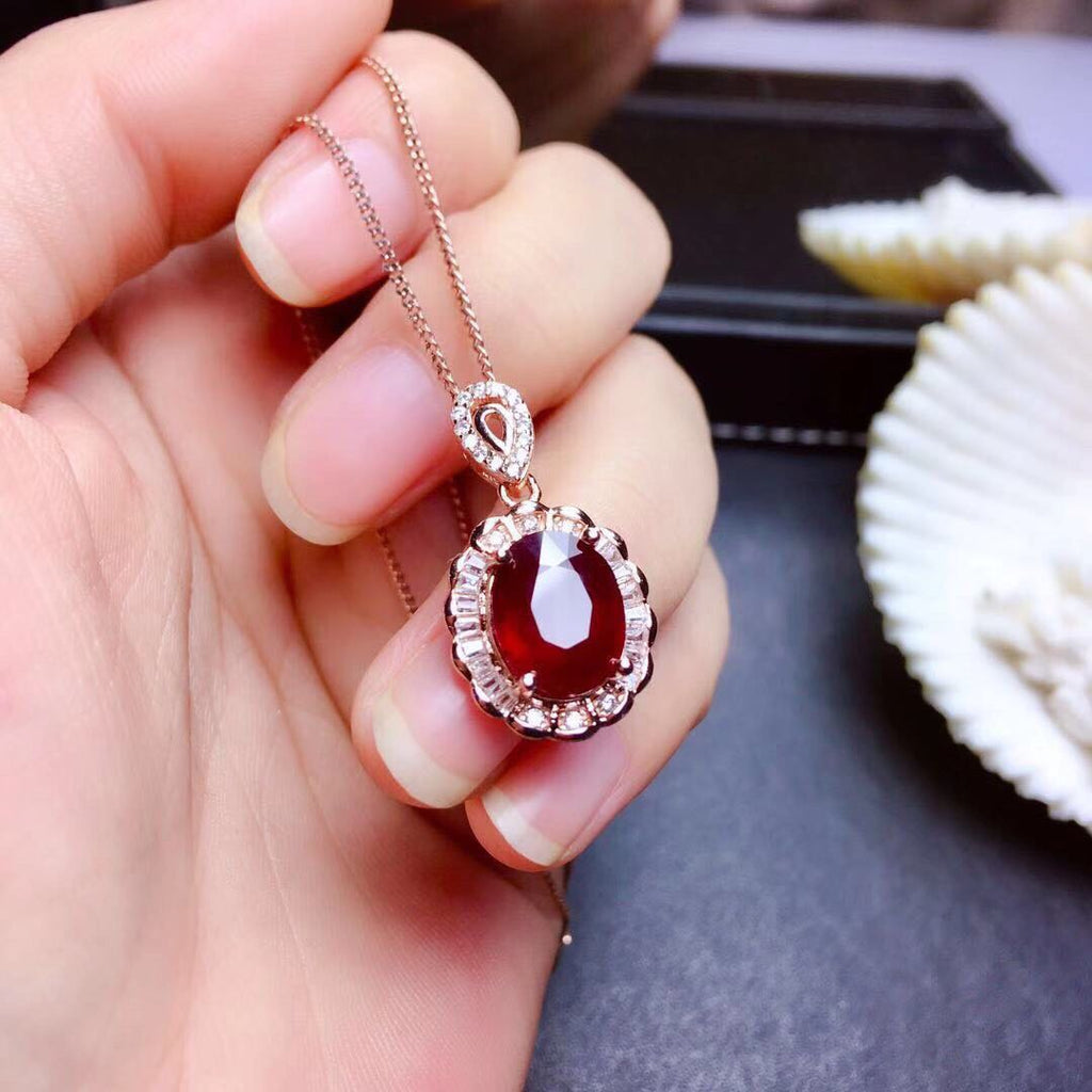 elegant ruby jewelry set