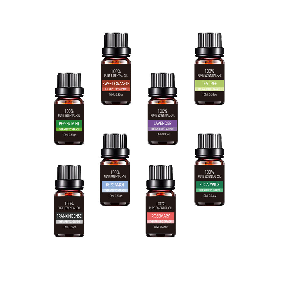 organic essential oils set for aromatherapy diffuser