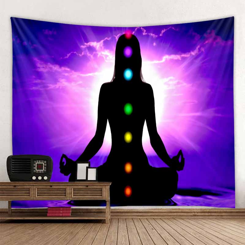 Boho Yoga Meditation Colorful Chakra Decorative Tapestry Wall Hanging