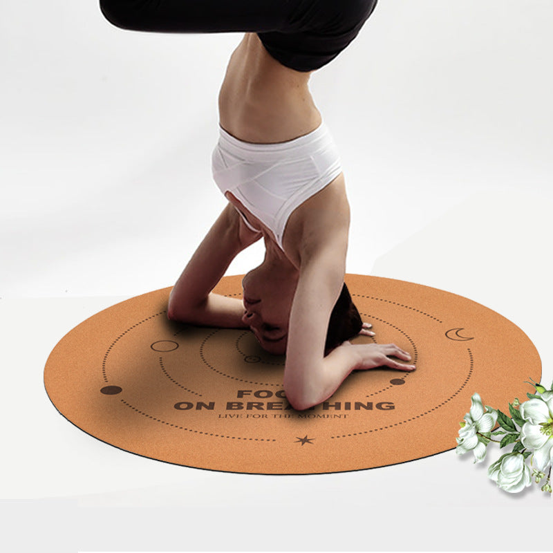 natural rubber exercise mat for yoga and fitness