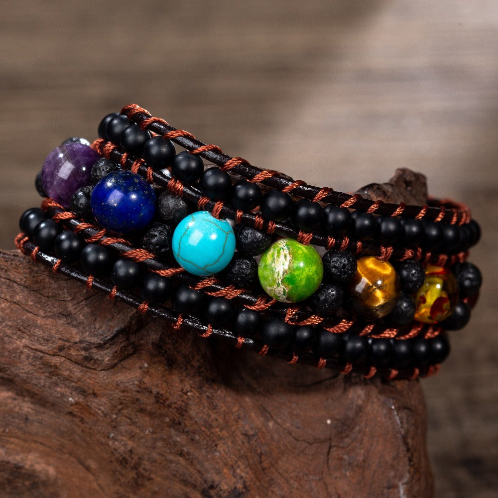 handmade chakra bead bracelet