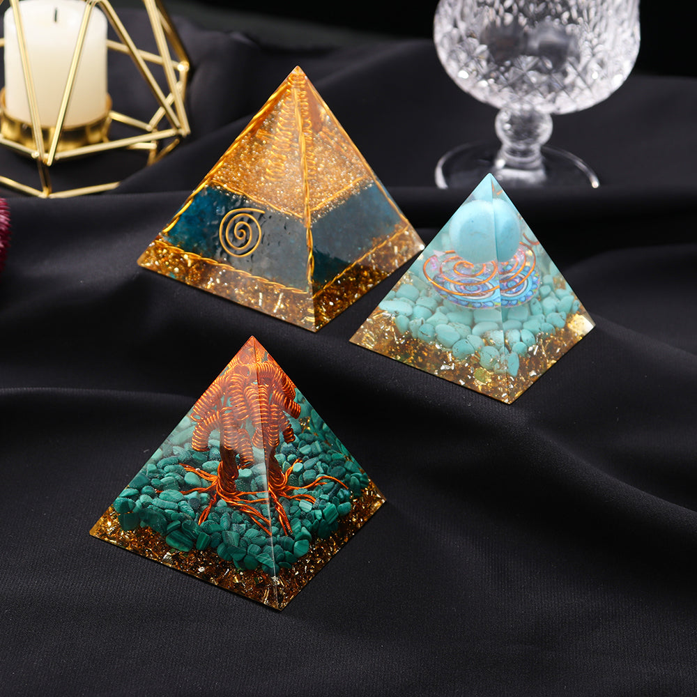 seven colors gemstone tree meditation desktop ornament