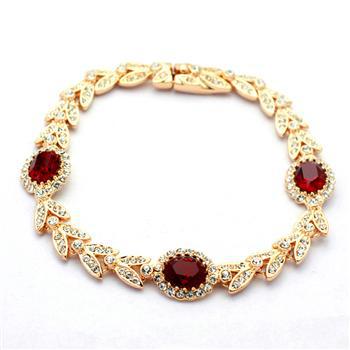 sparkling rose gold bracelet with genuine purple crystals