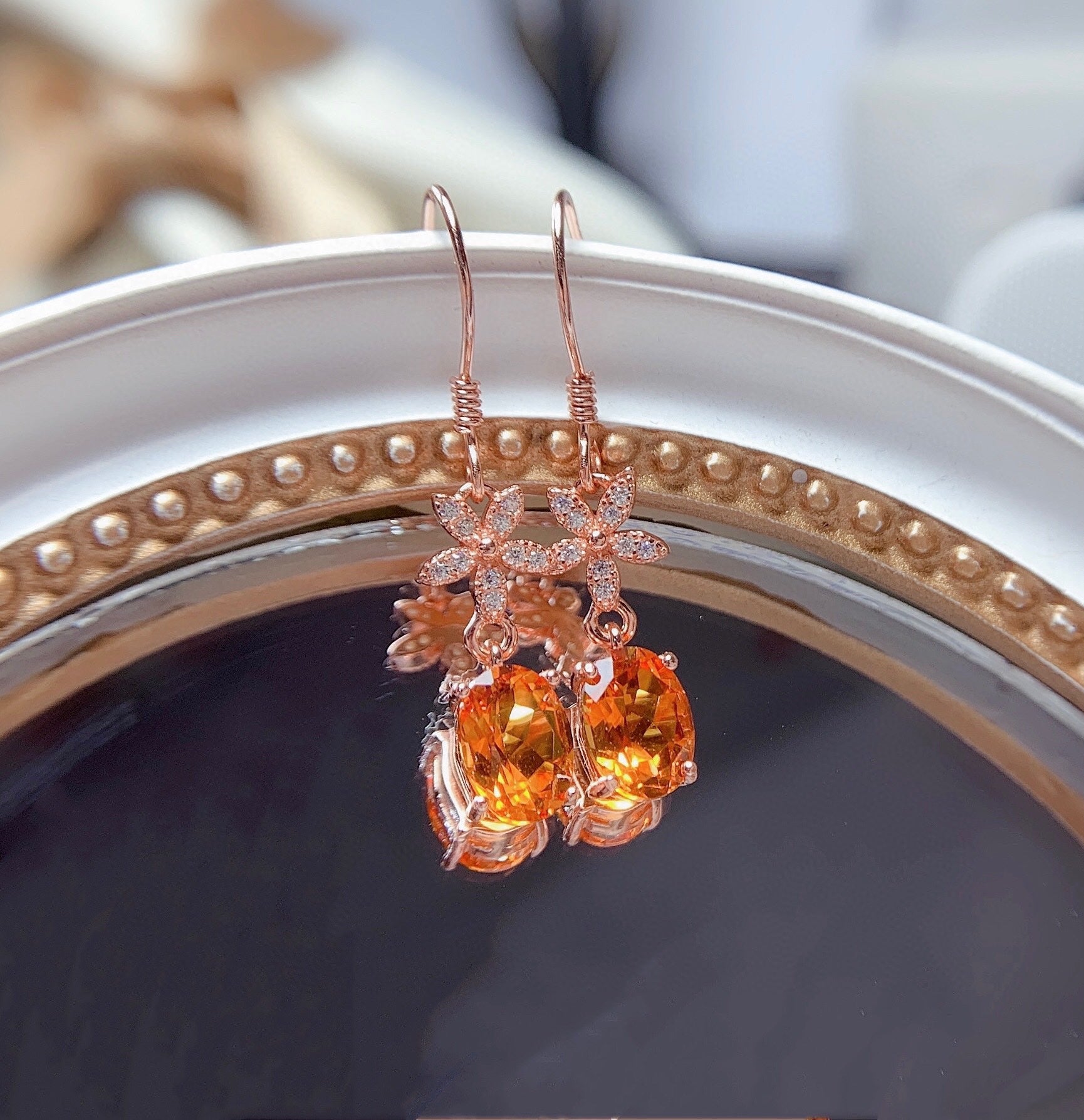 classic yellow citrine earrings elegant jewelry design