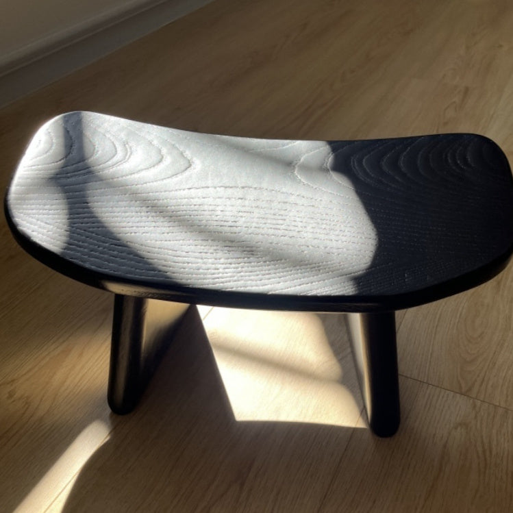 solid wood meditation stool