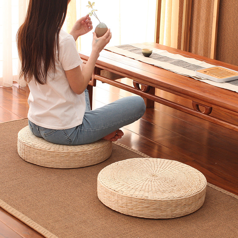 tatami futon cushion straw floor seating meditation mat