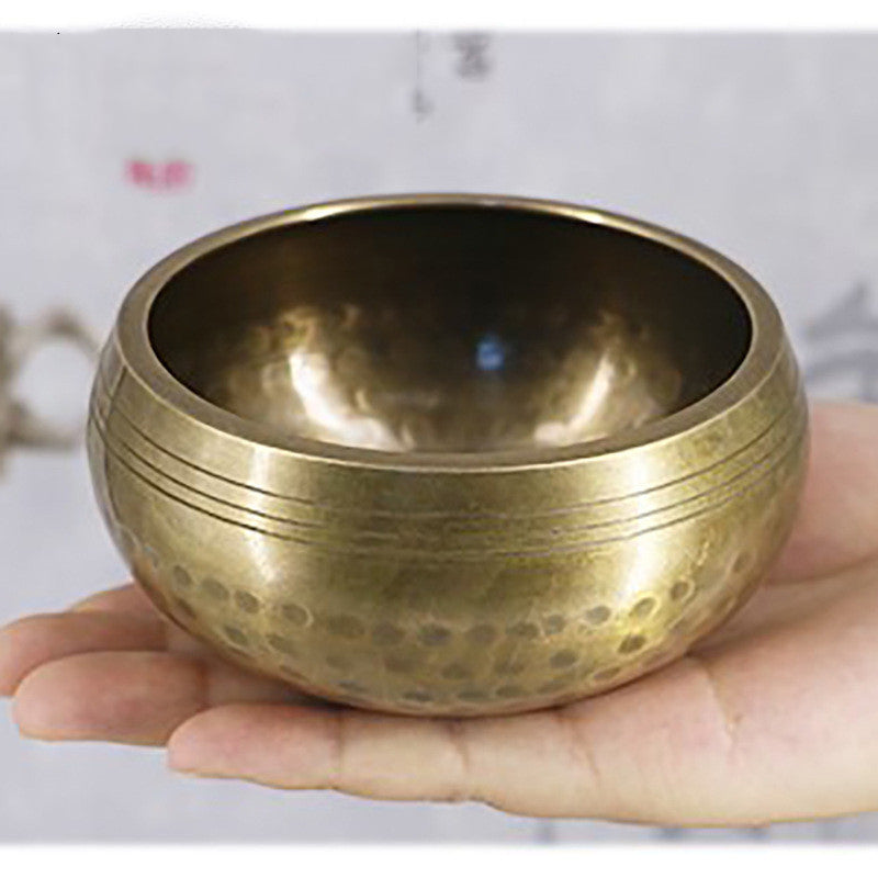 sound healing meditation bowl with wooden striker