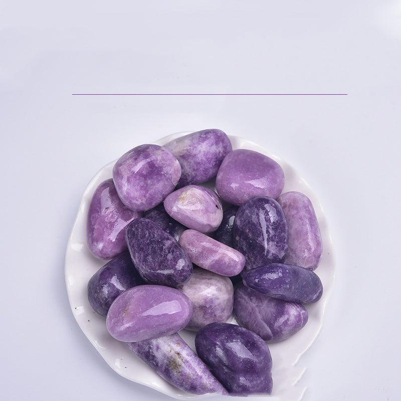 lepidolite stone tumbled crystal for chakra healing