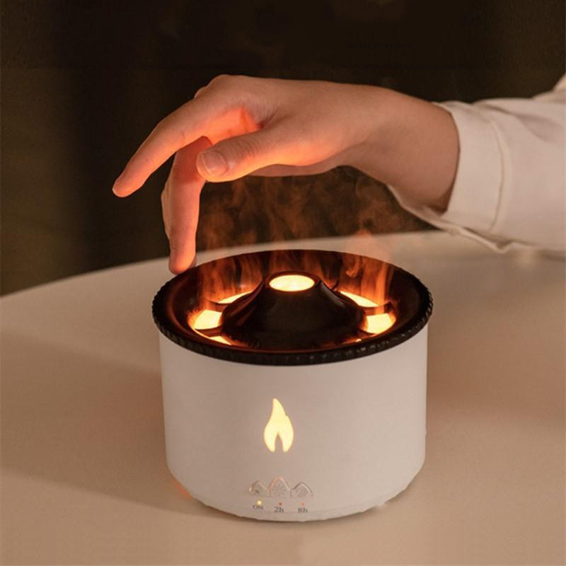 home aroma diffuser with flame effect