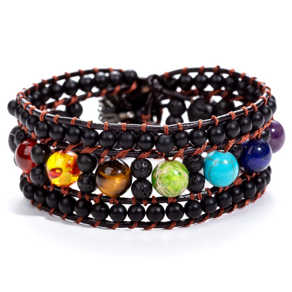 frosted agate meditation bracelet