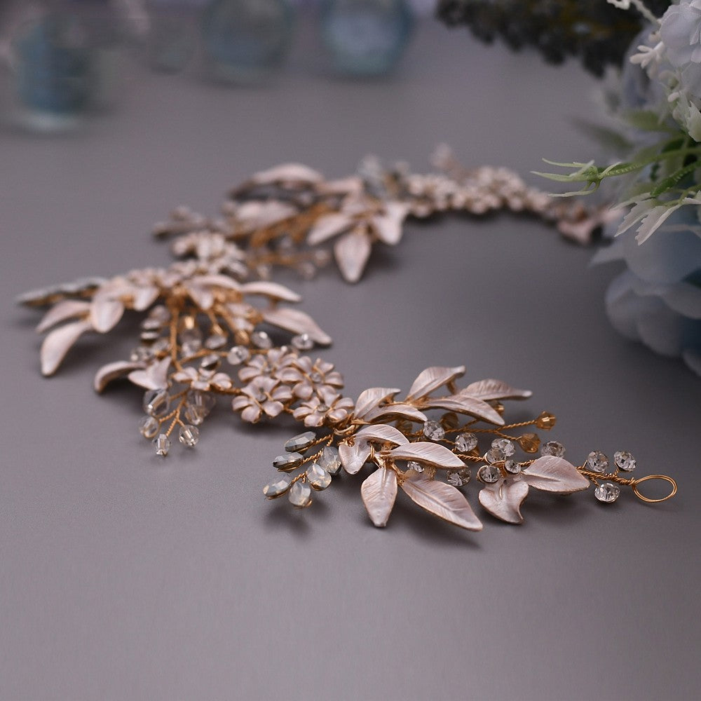 alloy hair clip with crystals trendy women hair accessory