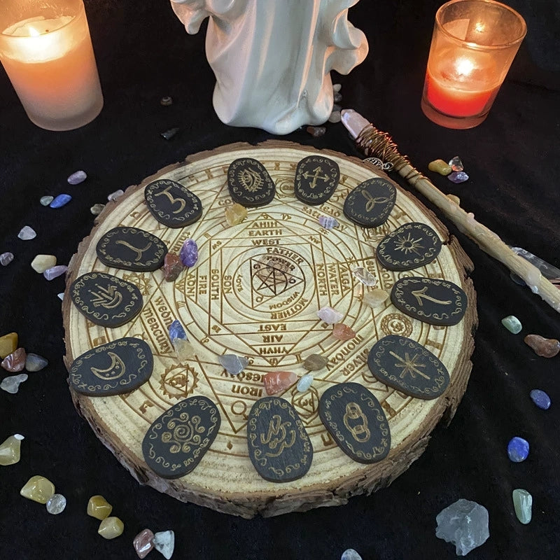 woodcut meditation altar décor