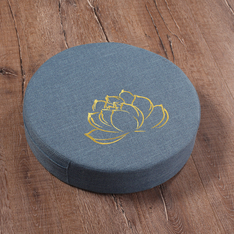 yoga floor seating cushion linen embroidered