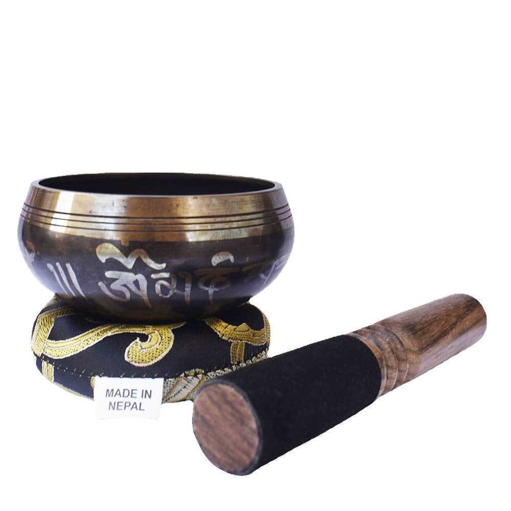 black meditation bowl