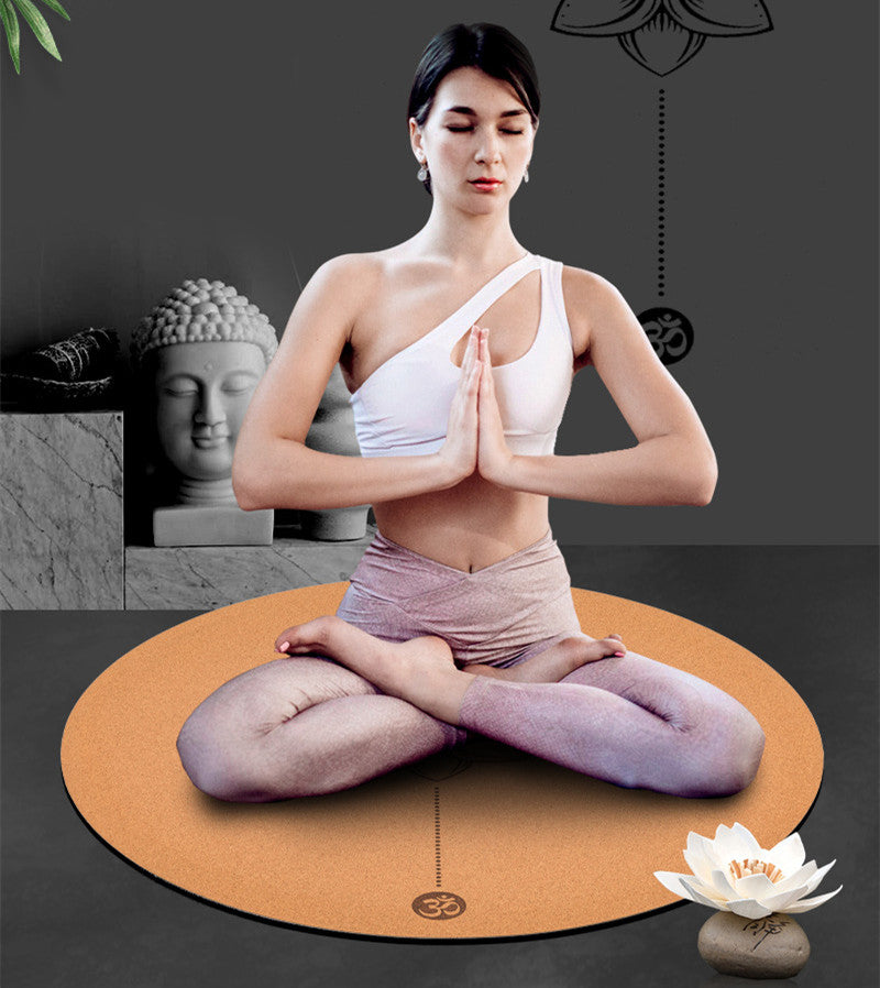 cork natural rubber meditation mat non slip yoga mat